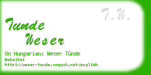 tunde weser business card